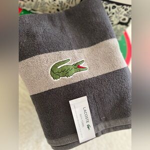 Lacoste Logo Bath Towel, 100% Cotton 30"x52"